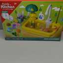 Play Sink with Running Water, Kitchen Sink Toy with Functional Faucet, Play Food and Kitchen Accessories, Floating Fishing Water Toy for Toddler, Pretend Play Dishwasher for Kids