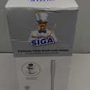 MR.SIGA Toilet Bowl Brush and Holder, Premium Quality, with Solid Handle and Durable Bristles for Bathroom Cleaning, White, 1 Pack (One Size)