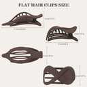 8 Pcs French Flat Hair Clips for Women Matte Claw Clips for Thick & Thin Hair No-Slip Hair Claw Strong Hold Styling Barrettes Accessories (8 PACK 4 Matte COLORS 01)