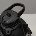 CIVAGO Gallon Insulated Water Bottle Jug with Straw, 128 oz Large Stainless Steel Water Flask, Big Metal Thermal Mug with 3 Lids for Sports, Travel, Gym, and Camping, Black