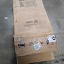 FUFU&GAGA Wardrobe Closet with Glass Doors, 3 Drawers, Modern White Bedroom Armoire with Gold Handles, Modern Clothes Storage Cabinet with Shelf, Hanging Rod, 31.7W x 19.3D x 74.8H