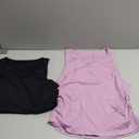 2 Piece Tank Tops Crew Neck Sleeveless Basic Stretch Casusal Yoga Crop Camis,XL