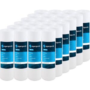 SpiroPure SP-P5 10x2.5 5 Micron Spun Melt-Blown Polypropylene Sediment Water Filter Cartridge SDC-25-1005 P5 155014-43 (Case of 24)