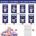 28 Pack Valentines Day Gifts for Kids Classroom Valentines Day Cards with Galaxy Slime for Kids School, Valentine's for Class Valentines Exchange Card Party Favors Classroom Valentines Gifts Prize