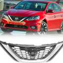 Front Bumper Upper Grille For Nissan Sentra 2016 2017 2018 Grill