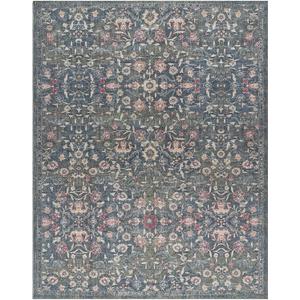 Gertmenian Machine Washable Indoor Area Rug - 8x10 Large, Easy Cleaning & Non-Shedding, Ideal for High Traffic Areas in Living Room, Bedroom, Entryway, Floral, Bryson Green, 29339