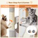 Taoqimiao Cat Tree,38.2-Inch Cat Tower for Indoor Cats,Suitable for Kittens with Luxurious cat condo with Adjustable Baskets and Luxurious Perch Light Gray MS029SW