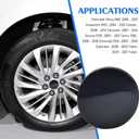 83MM Wheel Center Caps Compatible with Silverado Suburban Tahoe Yukon XL Sierra Van Savana Black Center Cover