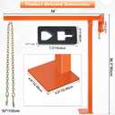 T-Post Puller, Heavy Duty Fence Post Puller with 52'' Lifting Chain & T Post Puller Plate, Labor-Saving Post Puller for Round Fence Posts T Stakes Sign Post & Tree Stump