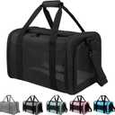 Carriers Soft-Sided Pet Carrier for Medium Large Cats Dogs Under 35Lbs,Breathable Mesh Ventilation Design,Airline Approved Cat Carrying Case(X-Large,Black) (20.0"L x 13.0"W x 13.0"H)
