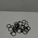 BlastHome Luxury Curtain Rings  Premium Metal with Quiet, Smooth Nylon Inserts  Pinhooks and Clips Included  1 1/2" Inside Diameter  18 Rings for Two Standard Curtains  Brushed Dark Brown