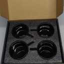 Coffee Mugs Gift Set of 4, Large 19 oz Stackable Ceramic Coffee Mug, Coffee Cups with Large Handle for Latte, Cappuccino, Milk, Tea, Dishwasher & Microwave Safe, Ideal for Men, Women - Black