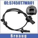 2 Pcs ABS Wheel Speed Sensors (Front Left & Right) Compatible with Honda HR-V/Insight/Civic (2016-2022) - Replaces OE Numbers 57455T7WA01 & 57450T7WA01