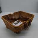 Bike Basket - Durable Front Bicycle Bike Baskets - Handmade Woven Wicker Bike Basket with Adjustable Leather Straps (New Brown)