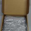 Landscape Staples 6 Inch 100 Pack Galvanized Garden Staple Anti-Rus Landscaping Stakes Lawn Stakes for Securing Weed Barrier Fabric, Yard Lawn, Plant Cover