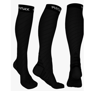 Physix Gear Compression Socks 20-30 mmHg - Men & Women - Running, Nurses, Shin Splints, Flight, Travel S/M