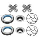 Front Axle Seal & Greaseable U Joint Kit & Hub O-Ring & Dust Seals Compatible with Ford F250 F350 Super Duty with Dana Super 60 2005-2015 Replace# 2017426 2014835 54983 25-332X SPL55-3X