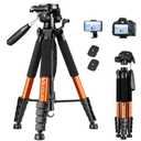 Victiv Tripod 74-Camera-Tripod for Cell Phone, Aluminum Professional Heavy Duty Camera Tripod Stand, Tripod for Camera DSLR SLR with Carry Bag, Compatible with Canon Nikon iPhone, 74 Inch