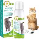 Cat Deterrent Spray, Natural Cat Repellent for Indoor & Outdoor Use, Safe Anti-Scratch Furniture Protector, Effective Cat Training Aid Spray for Sofa, Carpet & Door 150ml (White)