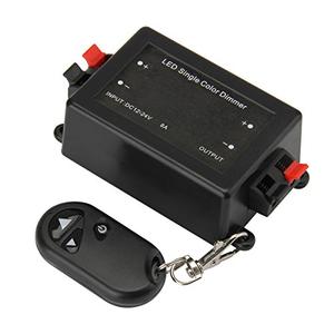 BZONE DC 12-24V LED Single Color Light Strip Wireless RF Remote Controller Dimmer for SMD 5050 3528 Single Color LED Strip Light Rope Lights, Black