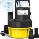 Pool Cover Pump - 1HP 3Water Pump Auto On/e, 25FT Cord Sump Pump for Pool Draining, Basements, Floods, Pond Pump and Hot Tub Water Removal