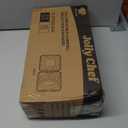 JOLLY CHEF Disposable Clamshell Take Out Food Containers, [8 * 8" 50-Pack] 3-Compartment Sugarcane Clamshell Takeout Boxes, 50-Pack To Go Boxes for Restaurants & Meal Prep