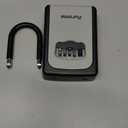 Puroma Lock Box, Large Key Lock Box Resettable Combination Code Lockbox, Portable Wall Mount Lockbox Security Safe Box for Outside Outdoor Home Office Door Handle House Key, Gray (1 Pack) (Grey)