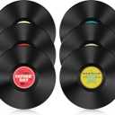 6 PCS Real Vinyl Records, Lot of 7" Vinyl Records for Crafts & Decoration, Vinyl Record Decorations for Wall Aesthetic, 70s 80s 90s Rock & Roll Music Party Decor
