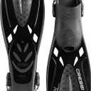 Cressi Tonga Short Adjustable Open Heel Fins, Black, L/XL