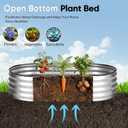 Galvanized Raised Garden Bed 2 Pack 4x2x1ft, Rust-Resistant Metal Oval Planter Box Outdoor, Easy Assembly Planting Bed Kit for Vegetables, Fruits, Herbs - Silver