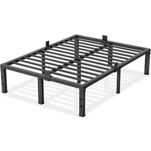 California King Size Bed Frame 14 inch High 3500 lbs Heavy Duty Metal Platform Mattress Foundation with Steel Slat Support/No Box Spring Needed/Noise Free/Non-Slip/Easy Assembly