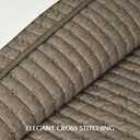 EVERGRACE Cross Stitch Pre-Washed Cotton Quilt Bedding Set King Size, Oversized 3 Pieces Lightweight Bedspread Coverlet for All Season, with 2 Matching Shams, Mocha Brown, 108"x96" | Cross Stitch, Timeless, 100% Cotton, Pre Washed, Oeko-Tex Certified, Oversized, KING/CAL KING