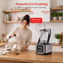 1800W Commercial Blender, 68oz BPA-Free Jar, Adjustable Speed, 5 Min Timer