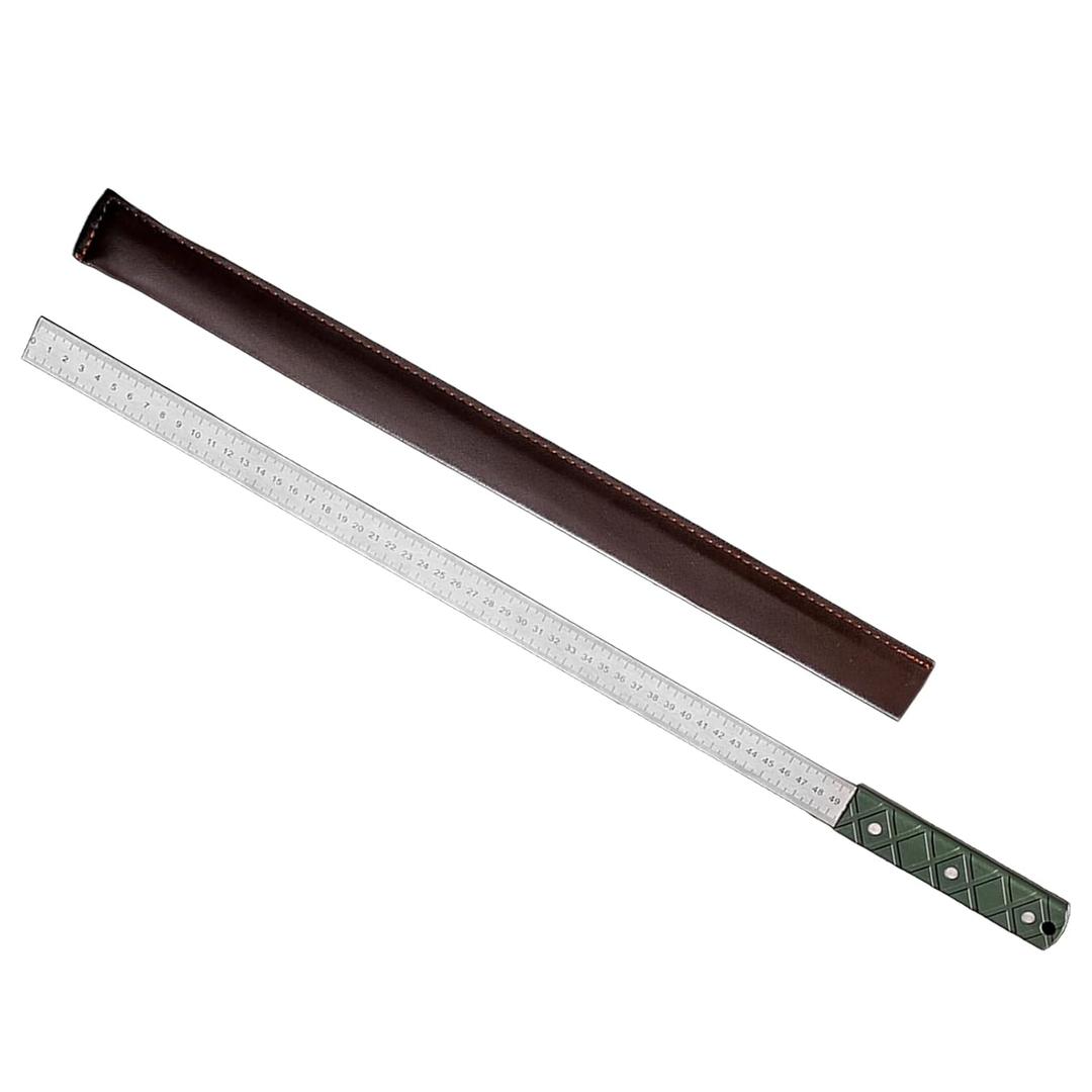 Heavy Duty Ruler, 20 Inch & 50cm, 0.2" Thick Metal Straight Edge with inch & mm Ruler, for Construction, Office, DIY