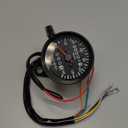 KIMISS Universal Motorcycle eter Gauge, for Cafe Racer & Cruisers, 12V LED Backlight Speedometer Kit, Dual Display, Easy Installation