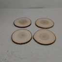 Prsildan 4 Pack Large Wood Circle Slices, 8 to 10 Inches DIY Unfinished Wood Table Centerpieces, Natural Rustic Round Crafts for Indoor Christmas Wedding Party Dcor