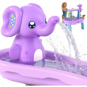 Water Table Pump Continuous Flow, Rechargeable Cordless Pump for Water Table, Portable Water Table Accessories Summer Outdoor Outside Backyard Fun Toys Gifts for Toddlers Kids, Purple