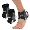 2-Pack Ankle Brace for Men & Women - Adjustable Lace up Ankles Sock, Basketball Ankle Stabilizer with Straps with Straps Breathable Compression Stabilizer for Sports, Running, Basketball & Daily Wear (Gray)