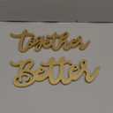 Maitys Better Together Wedding Table Decorations Mr and Mrs Table Sign Wooden Freestanding Letters Sign Rustic Wooden Letter for Photo Props Reception Anniversary Bridal Shower Christmas Party(Gold)