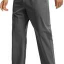 Mens Track Pants Quick Dry Lightweight Joggers Athletic Running Pants Zipper Pockets (Gray, S)