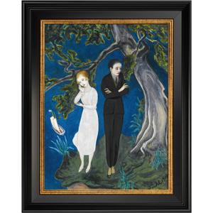 Canvas Frame for 5x7 Art Prints Oil Paintings, 1.7" Wide Minimalist Open Back Wall Picture Frames for Landscape Family Animal Memorial Portraits, No Cover & Back (Black Gold)