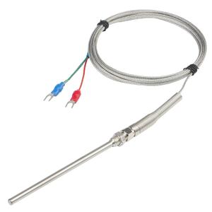 K-Type Thermocouple Temperature Sensors 0~6002M/6.6Ft Wire Probe Length 100mm Two Wire 1005mm Stainless Steel Probe Temperature Detector Temperature Gauge
