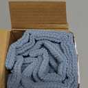 MIULEE Pack of 2 Blue Decorative Pillow Covers 20x20 Inch Soft Chenille Luxurious Couch Throw Pillows Farmhouse Cushion Covers with Elegant Design for Sofa Bedroom Living Room Spring Home Decor