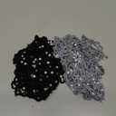 MTLEE 2 Pcs Black and Gray Mesh Crochet Pearl Hair Snood Rayon Knit Crocheted Sleeping Cap Net for Women Long Curly Hair