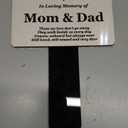 Mom & Dad Memorial | Remembrance Plaque | Stake - Silver and Black Acrylic | Waterproof | Outdoor | Grave Marker | Tribute | Plant Marker | Create A Lasting Remembrance