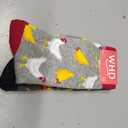 WHD Chicken Crew Socks for Women & Men (M)
