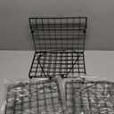 Larger & Deeper Hanging Storage Basket, Closet Organizers and Storage, Hanging Shelves Wire Baskets for Clothing Sweaters Purse Handbags Shoes Black 3 Tier