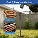 10 Pack 30-inch Rebar Stakes - 5/8 Diameter Heavy Duty Ground Stakes with Chisel Point Ends, Galvanized Steel Metal Stakes for Landscaping, Plant Support, Concrete Form and More
