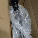 20''Tall Black Crystal Pendant Taper Candle Holders/Stylish Candle Stands/Candlesticks Holder/Candelabra for Home Decor, Weddings/Parties/Elegant Dining Table Centerpiece (1, Black, 5 Arm)