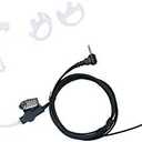 Klykon 2 Wire Covert Acoustic Tube Earpiece Headset PTT MIC for 1 PIN 2.5MM Motorola Talkabout Walkie Talkie 2 Way Radio MD200TPR MH230R MR350R MS350R MT350R MG160A MH230TPR